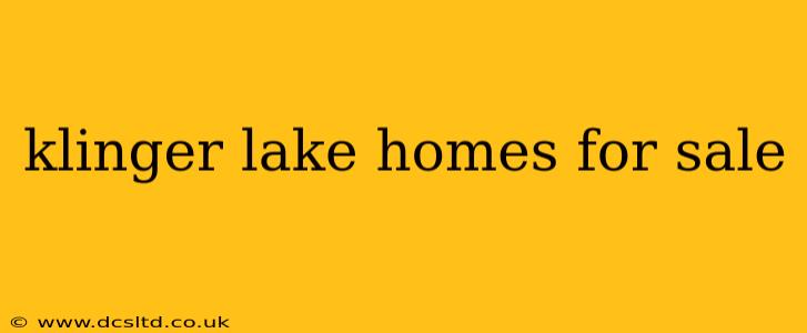 klinger lake homes for sale