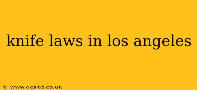 knife laws in los angeles