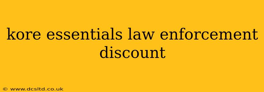 kore essentials law enforcement discount