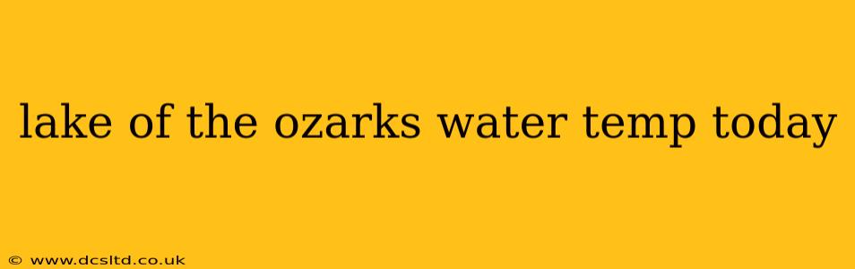 lake of the ozarks water temp today