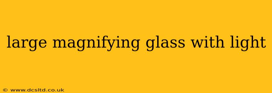 large magnifying glass with light