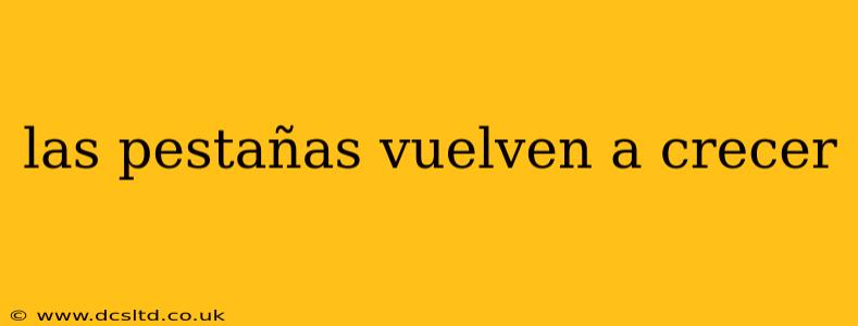 las pestañas vuelven a crecer