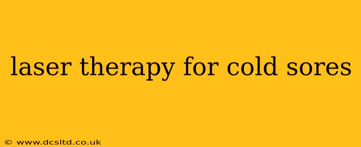 laser therapy for cold sores