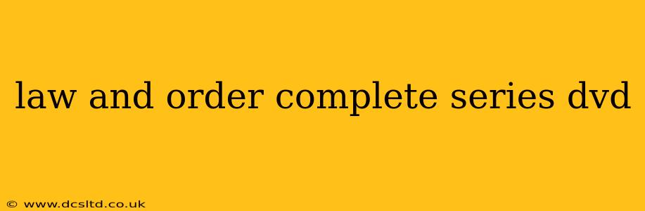 law and order complete series dvd