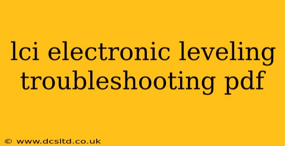 lci electronic leveling troubleshooting pdf