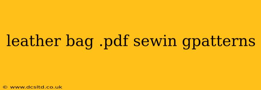 leather bag .pdf sewin gpatterns