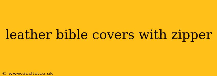 leather bible covers with zipper