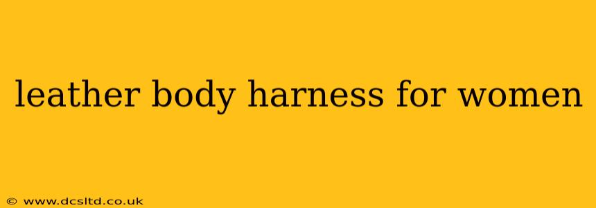 leather body harness for women
