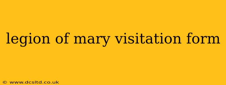 legion of mary visitation form
