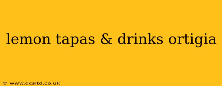 lemon tapas & drinks ortigia