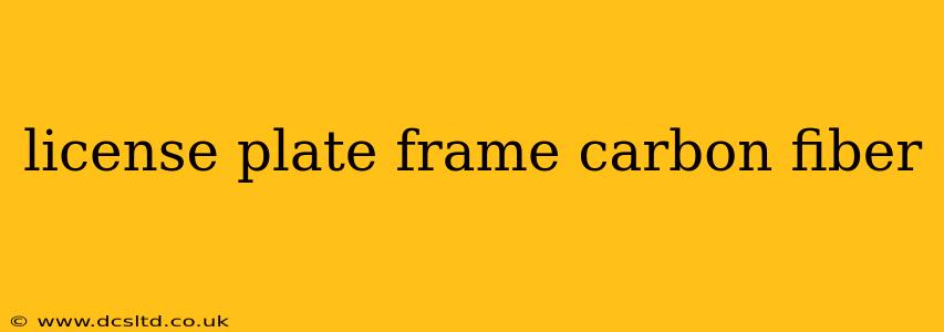 license plate frame carbon fiber