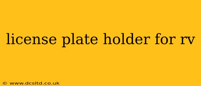 license plate holder for rv