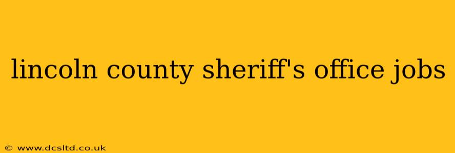 lincoln county sheriff's office jobs