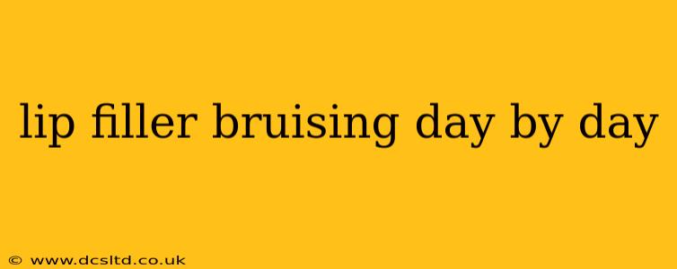 lip filler bruising day by day