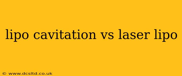 lipo cavitation vs laser lipo