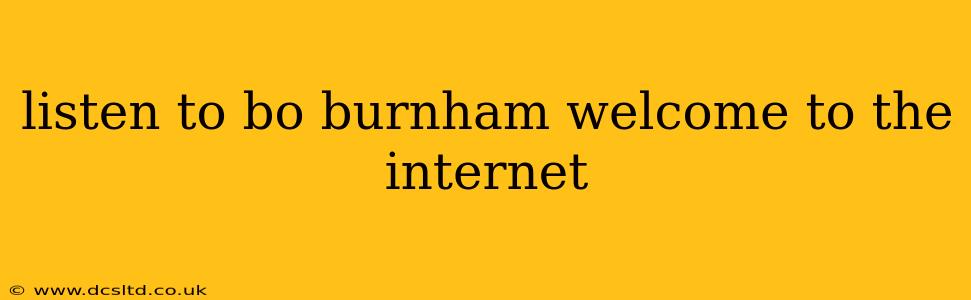 listen to bo burnham welcome to the internet