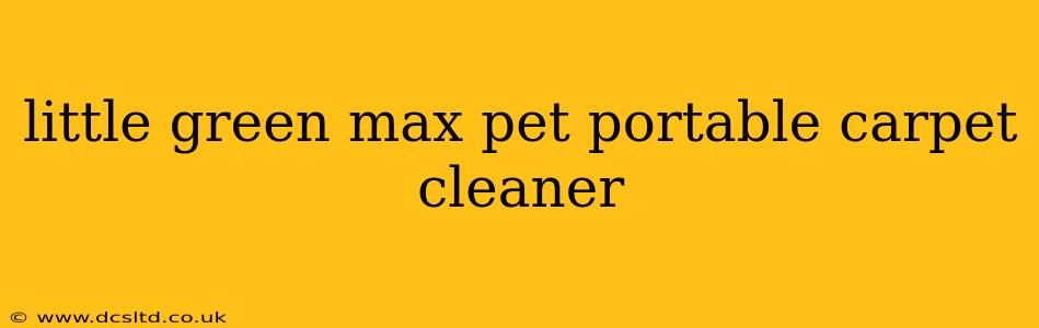 little green max pet portable carpet cleaner