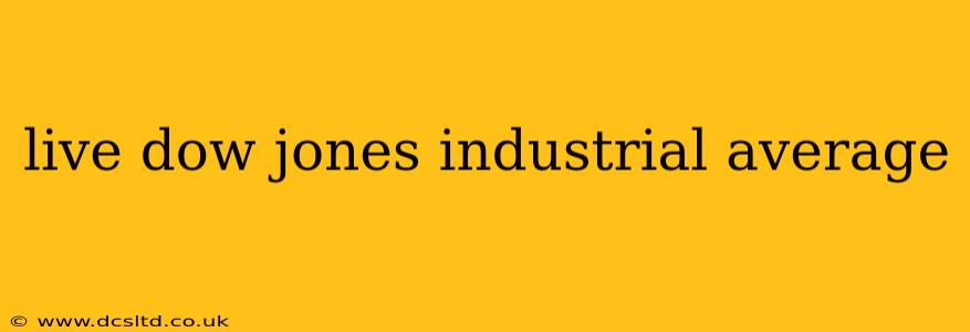live dow jones industrial average