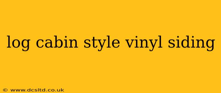 log cabin style vinyl siding