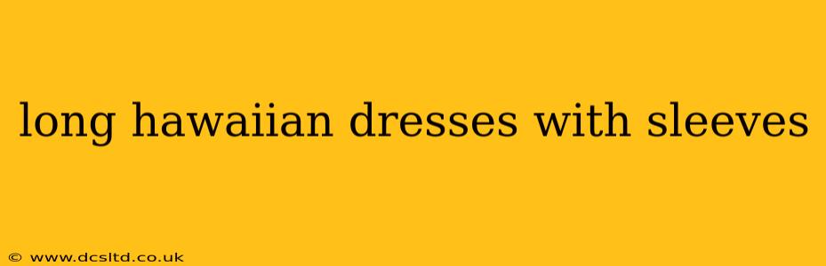 long hawaiian dresses with sleeves