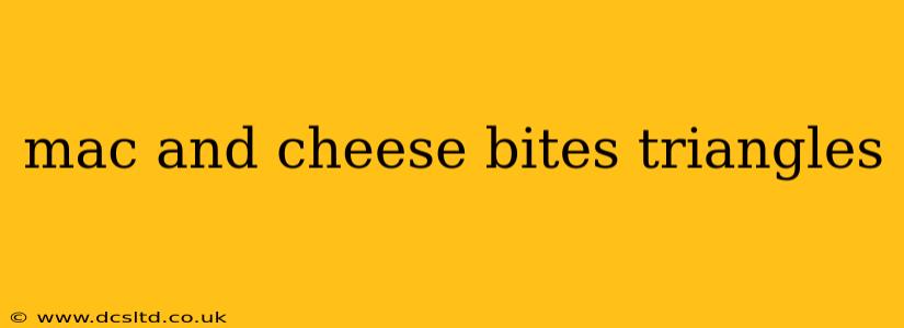 mac and cheese bites triangles