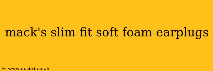 mack's slim fit soft foam earplugs