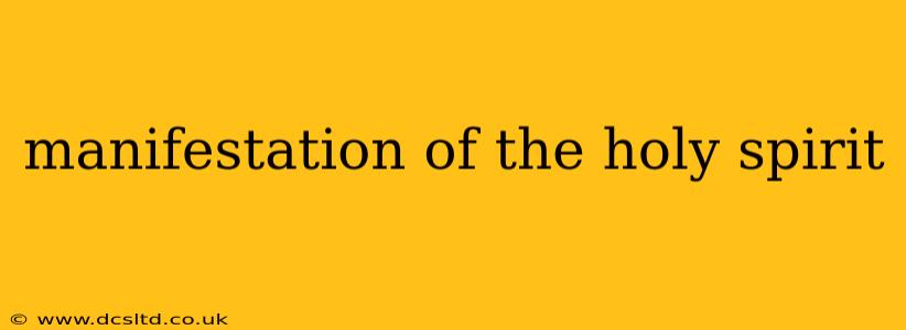 manifestation of the holy spirit