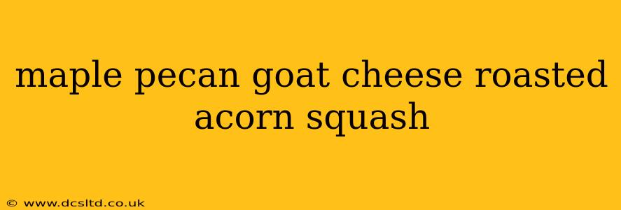 maple pecan goat cheese roasted acorn squash