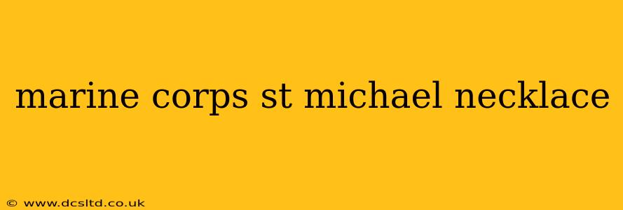 marine corps st michael necklace