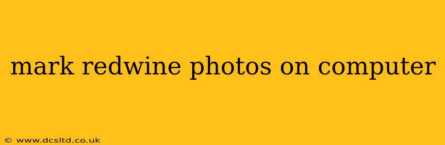 mark redwine photos on computer