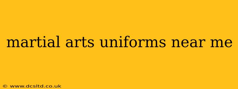 martial arts uniforms near me