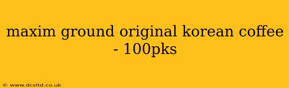 maxim ground original korean coffee - 100pks