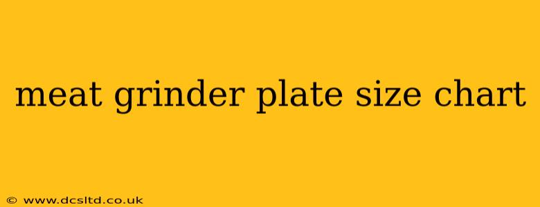 meat grinder plate size chart