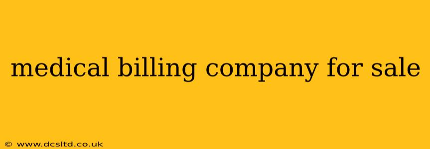 medical billing company for sale