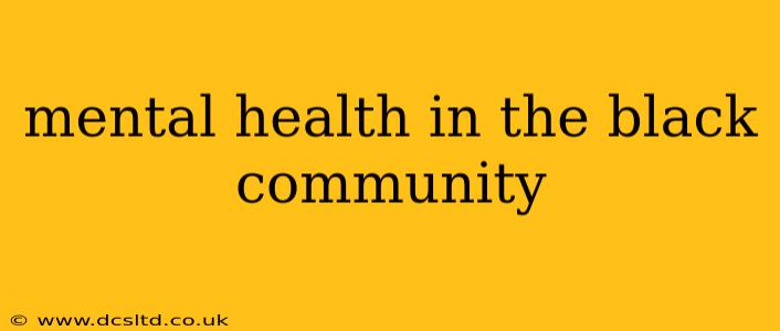 mental health in the black community