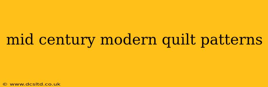mid century modern quilt patterns