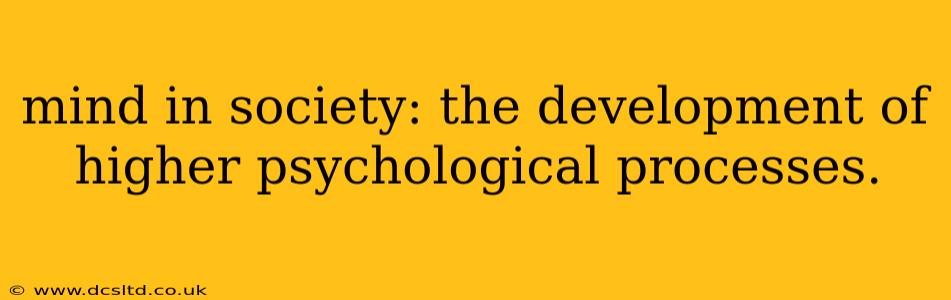 mind in society: the development of higher psychological processes.