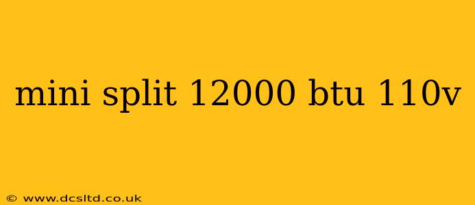 mini split 12000 btu 110v