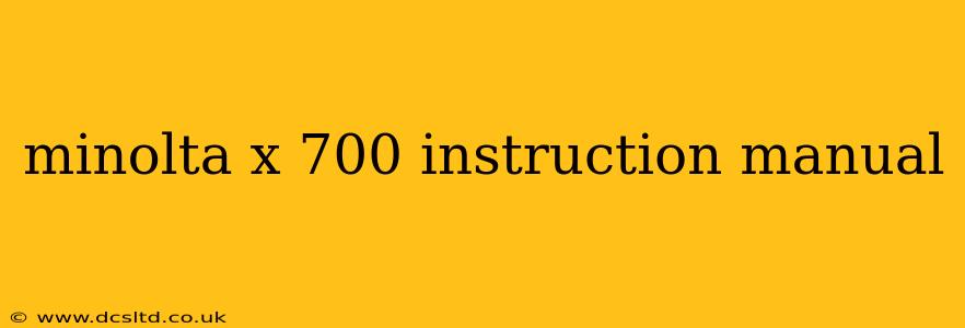 minolta x 700 instruction manual