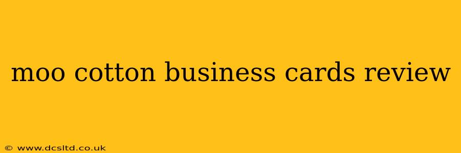 moo cotton business cards review