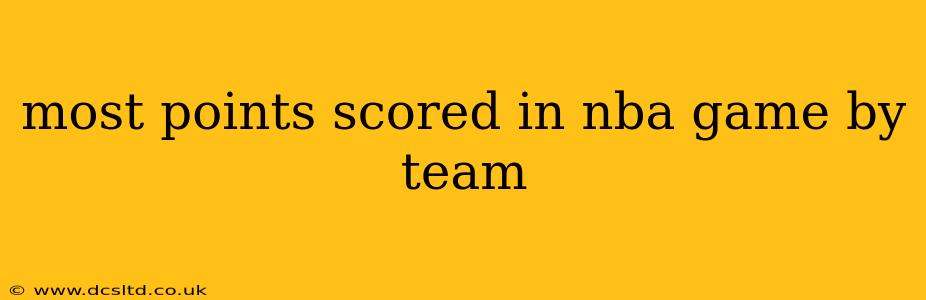 most points scored in nba game by team