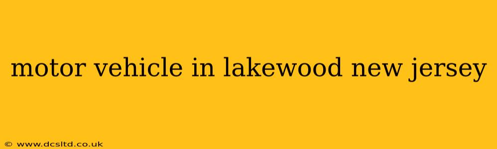 motor vehicle in lakewood new jersey