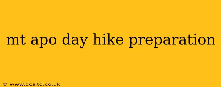 mt apo day hike preparation