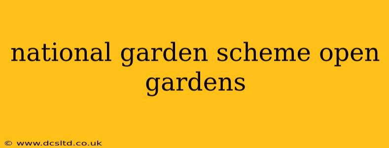 national garden scheme open gardens