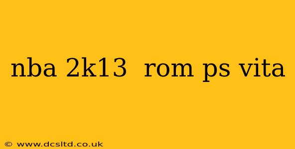 nba 2k13  rom ps vita