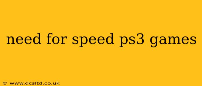 need for speed ps3 games
