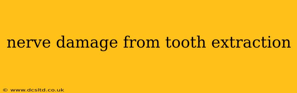 nerve damage from tooth extraction