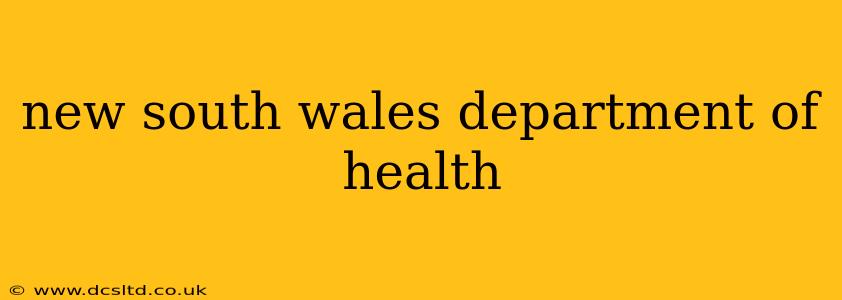 new south wales department of health