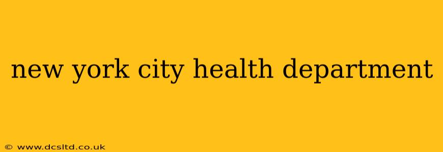 new york city health department