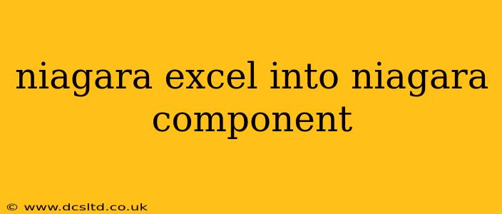 niagara excel into niagara component